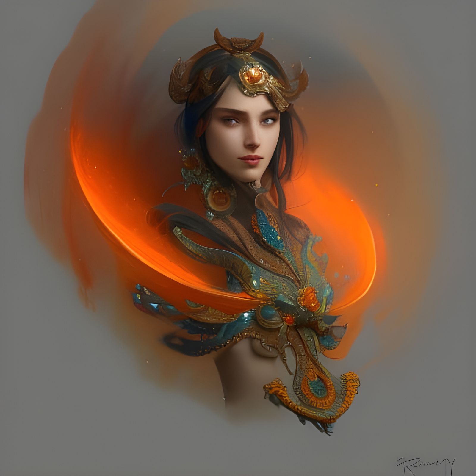 Fire Jewelry in Hyperdetailed Concept Art