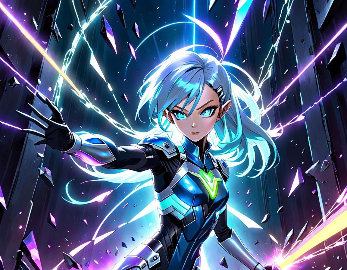 Heroic Entrance of a Cybernetic Alien Woman