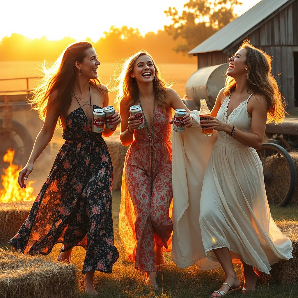 Bohemian Bonfire Dance: A Rustic Summer Celebration