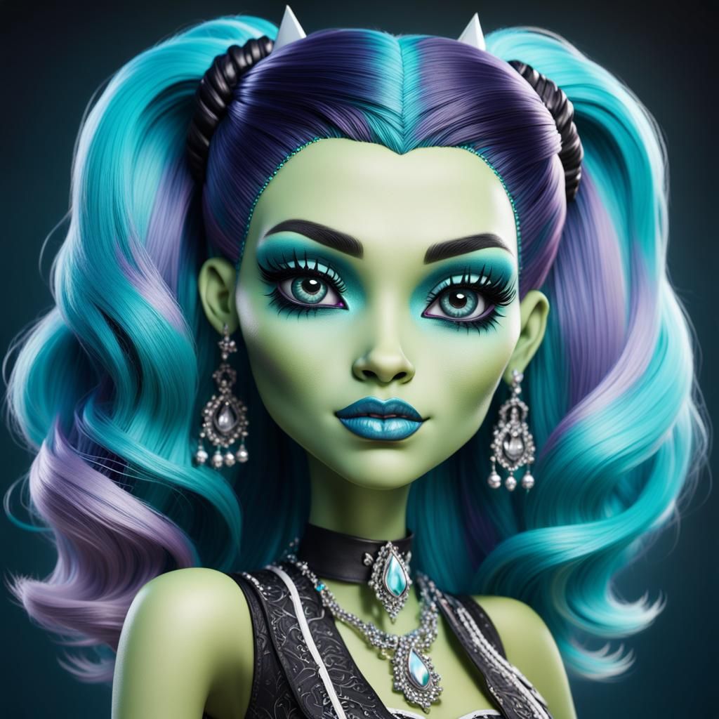 Frankie Stein Portrait with Symmetrical Features