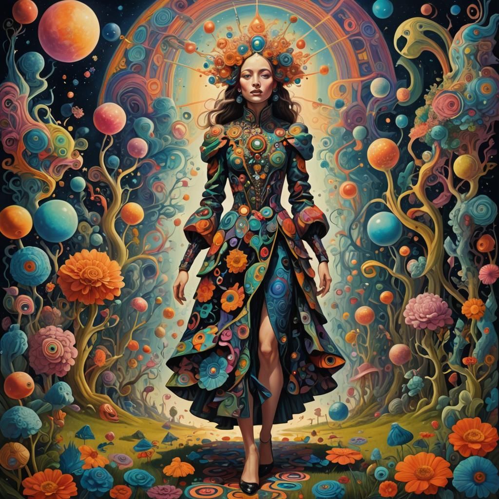 Glorious Surreal Psychedelic Female Portrait
