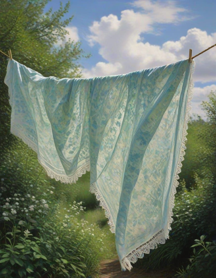 Impressionist Silk Scarf in Breezy Sunlight