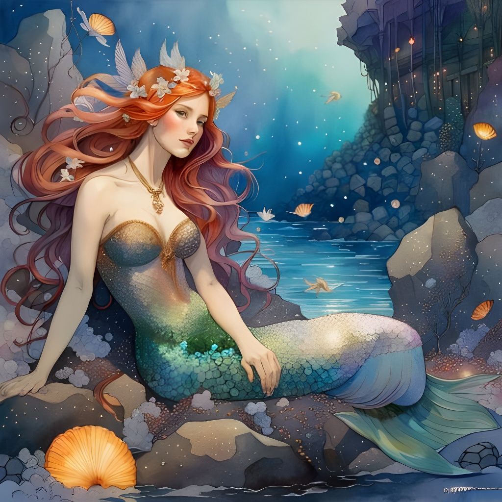 Mermaid On A Rock