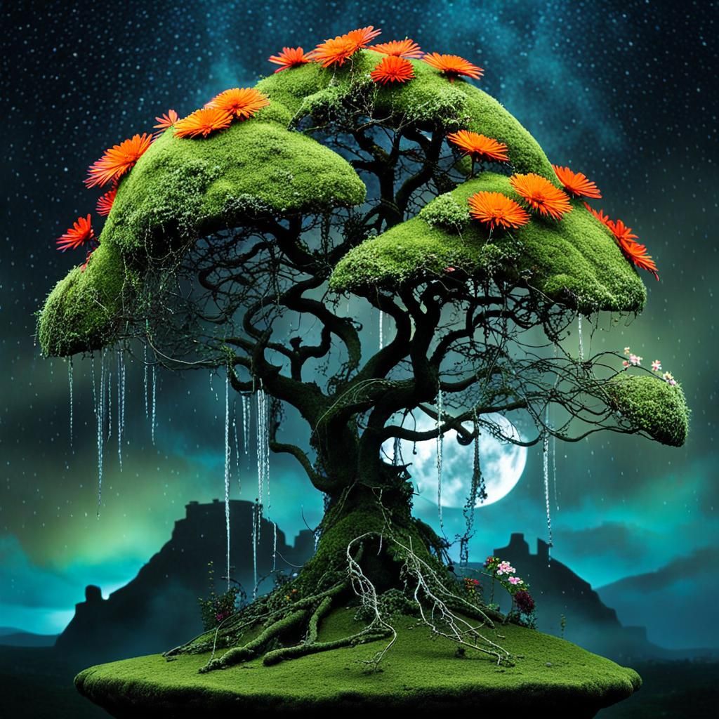 Psychedelic Rainbow Woman with Whiskey: Surreal Digital Art