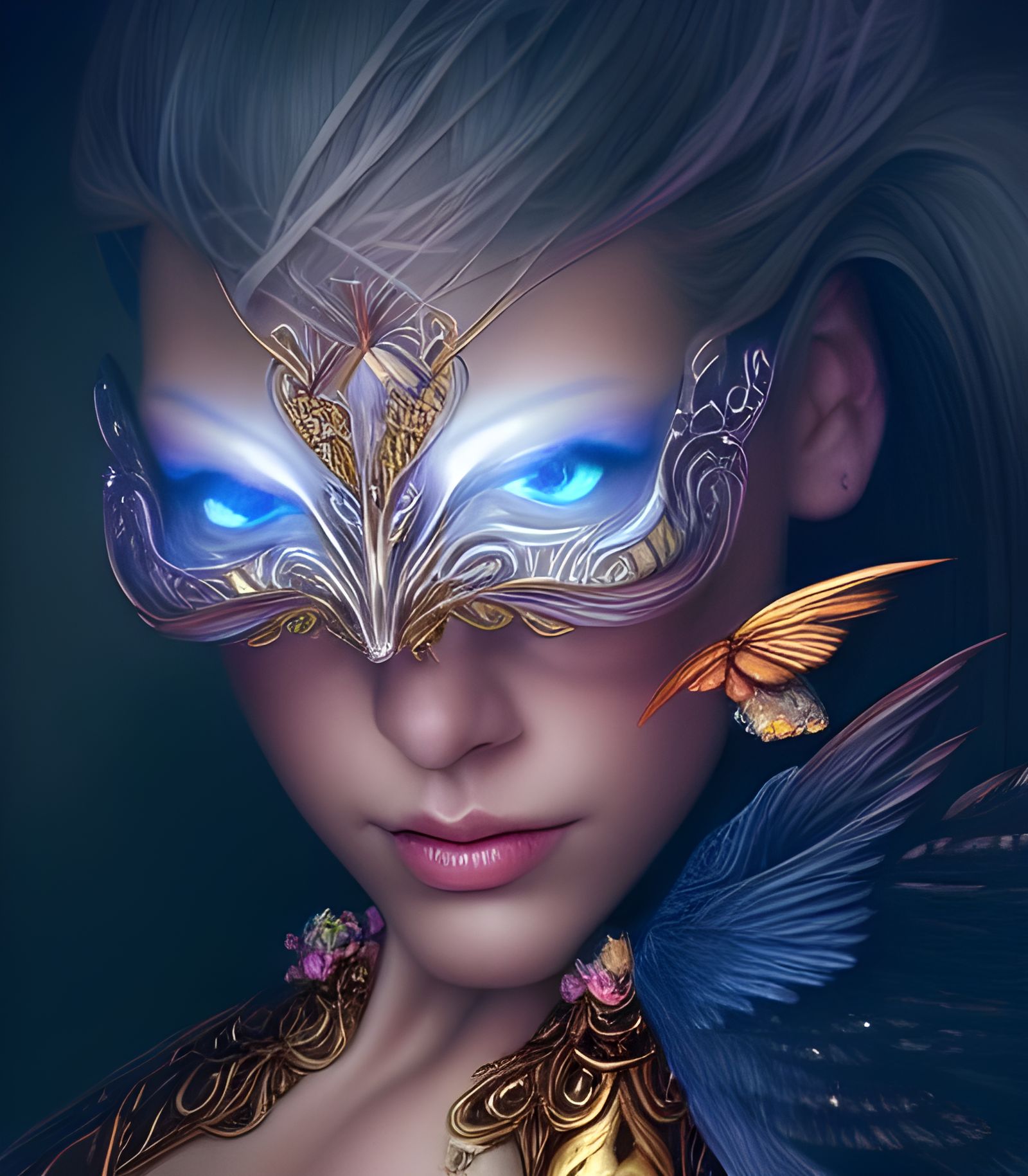 Hyperdetailed Fantasy Woman Digital Painting