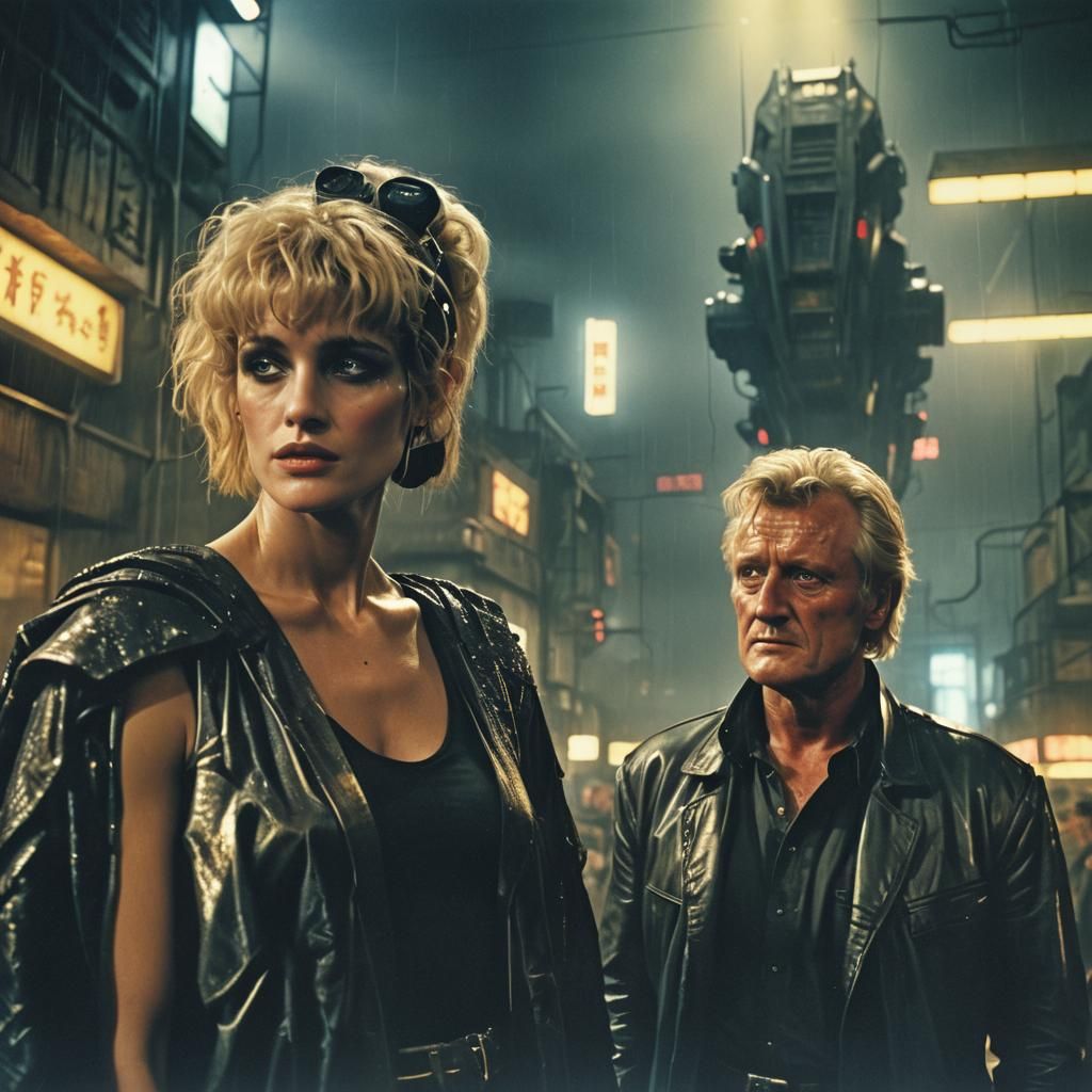Androids in Blade Runner: Cinematic Film Still