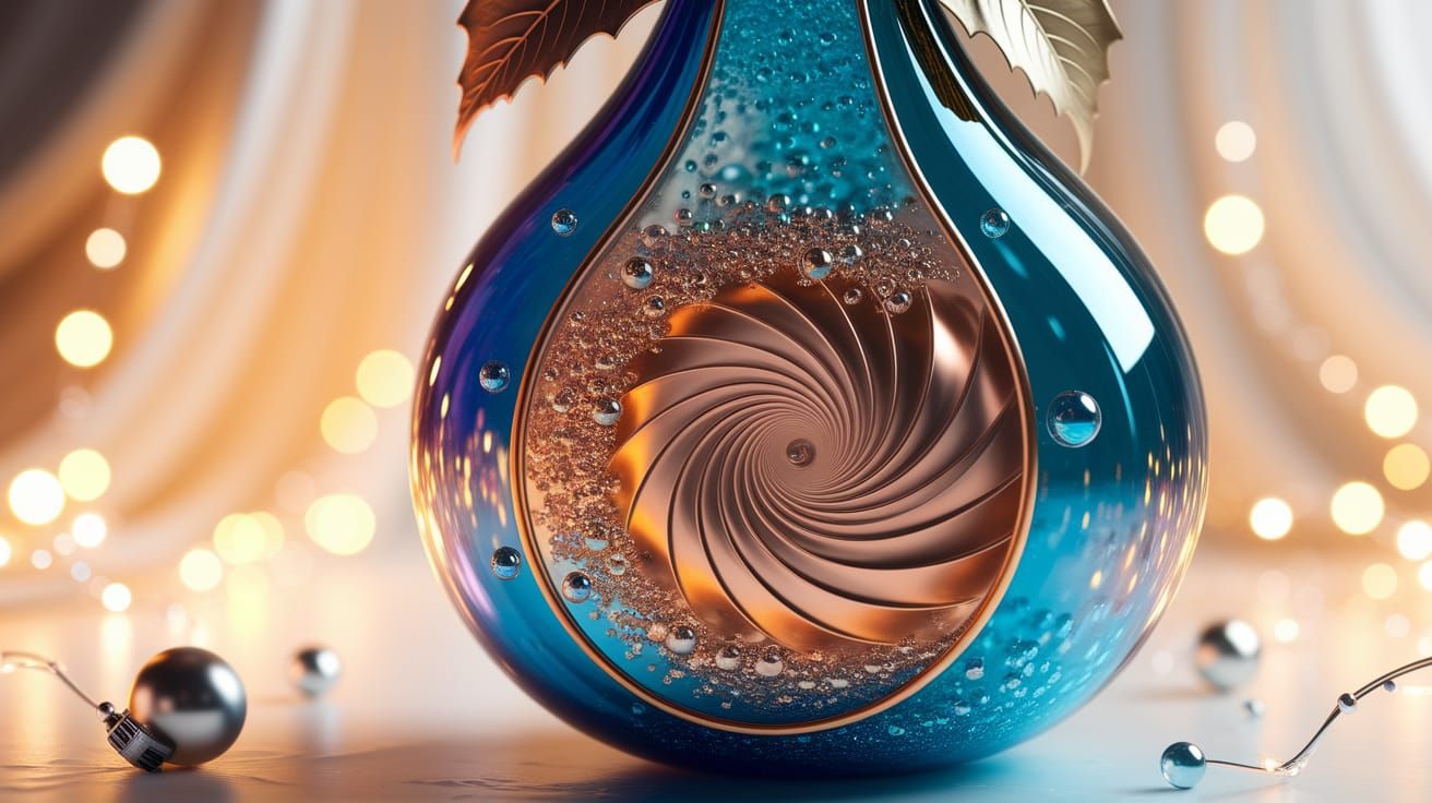 Enchanted Glass Pear Ornament