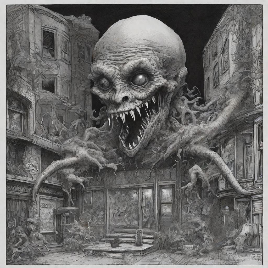 Surreal Little Shop of Horrors in Mixed Media