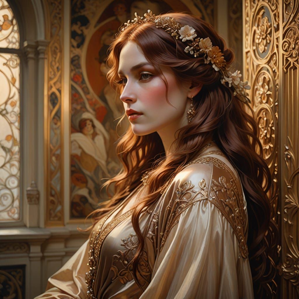 Golden Goddess in Luxurious, Soft Focus