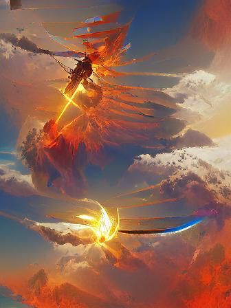 Radiant Angel Warrior with Sun Blades