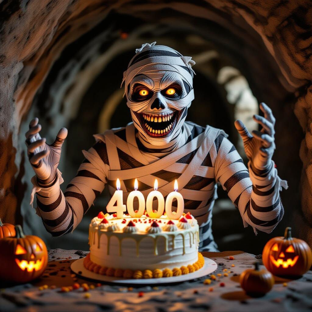 Scary Mummy Celebrates 4000th Birthday in Catacombs