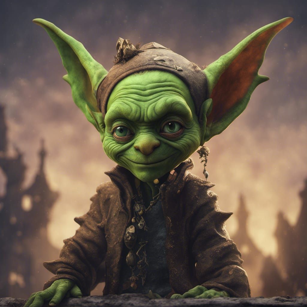 Sneaky Green Goblin Matte Painting in 8k