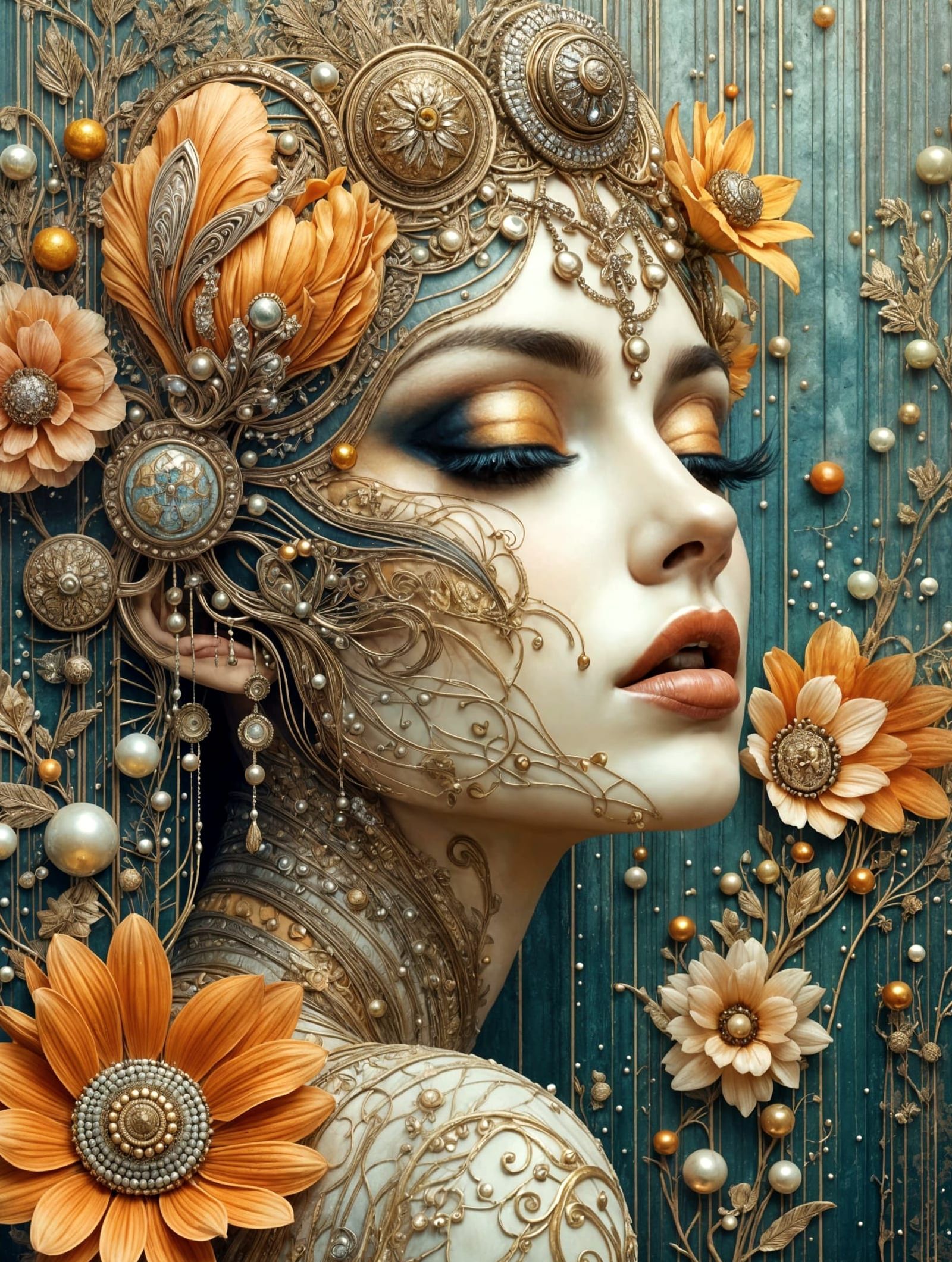 Elf Queen Portrait in Renaissance Style