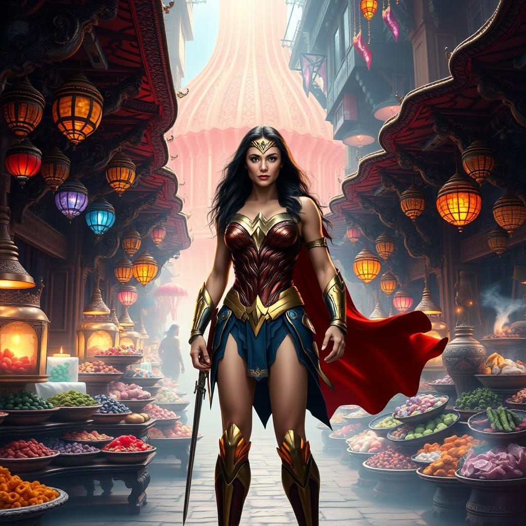 Wonder Woman Embarks in a Vibrant Themysciran Market