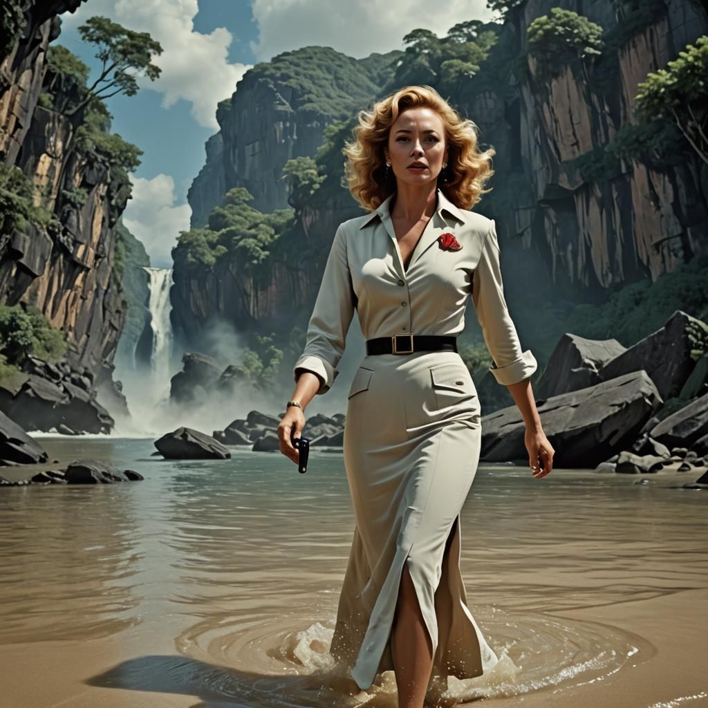 Virginia Madsen in Dr. No Scene: Digital Matte Painting