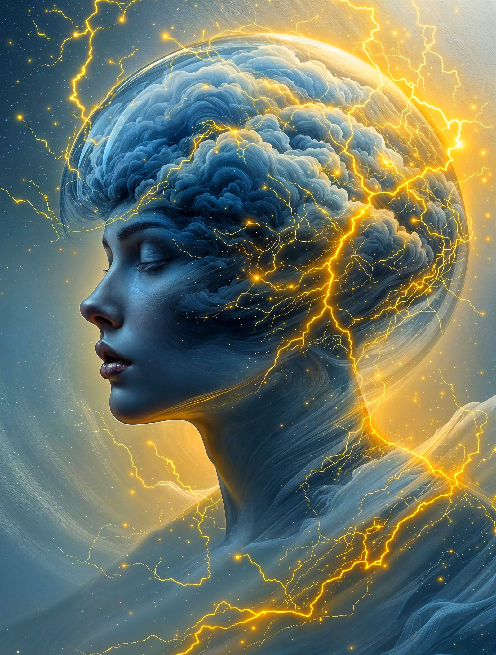 Stormy Turbulence in Translucent Glass