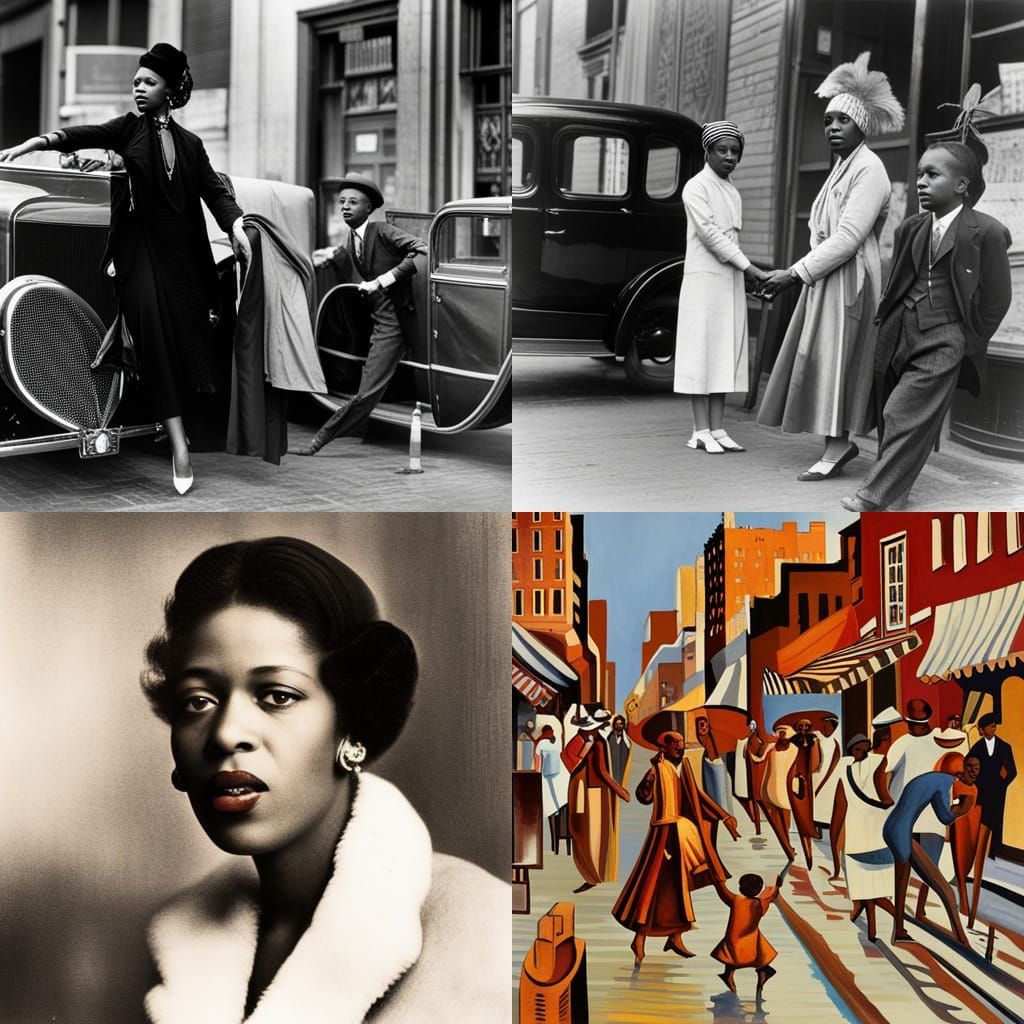 Abstract Portrait Inspired by the Harlem Renaissance