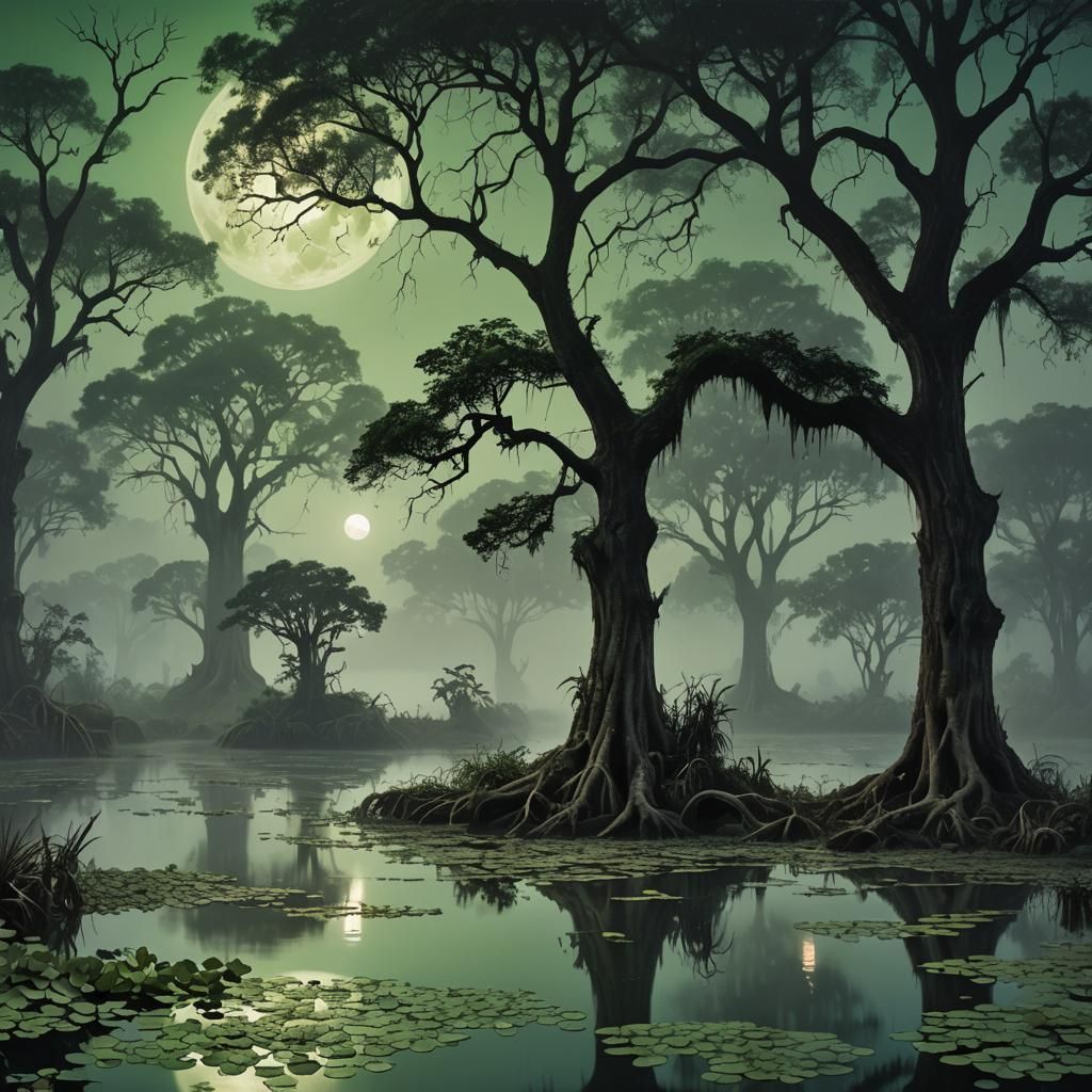 Ethereal Moonlit Dance of Skeleton in Fantasy Art Style