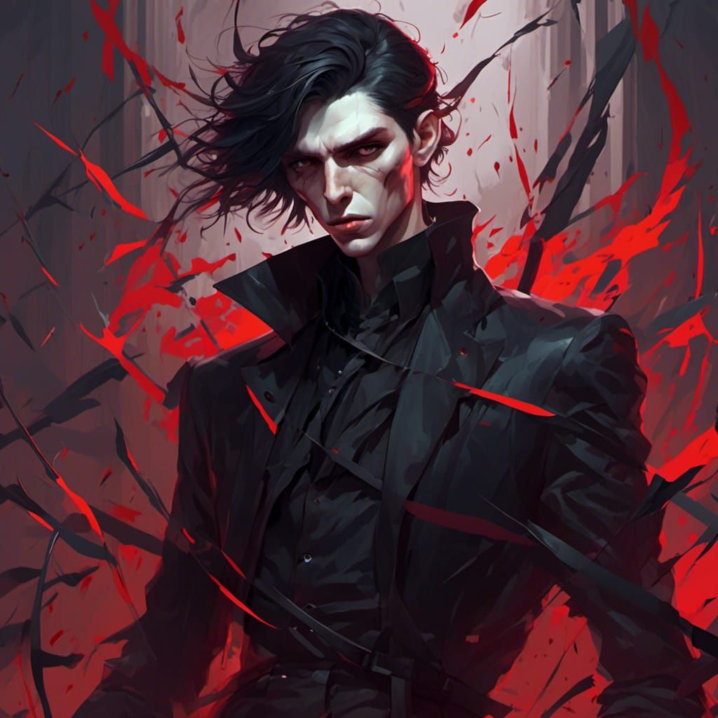 Sinister Vampire in Fencing Outfit by Rutkowski