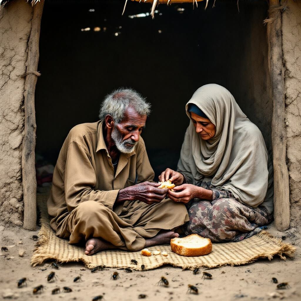 Elderly Man in Hut: Cinematic Melancholy