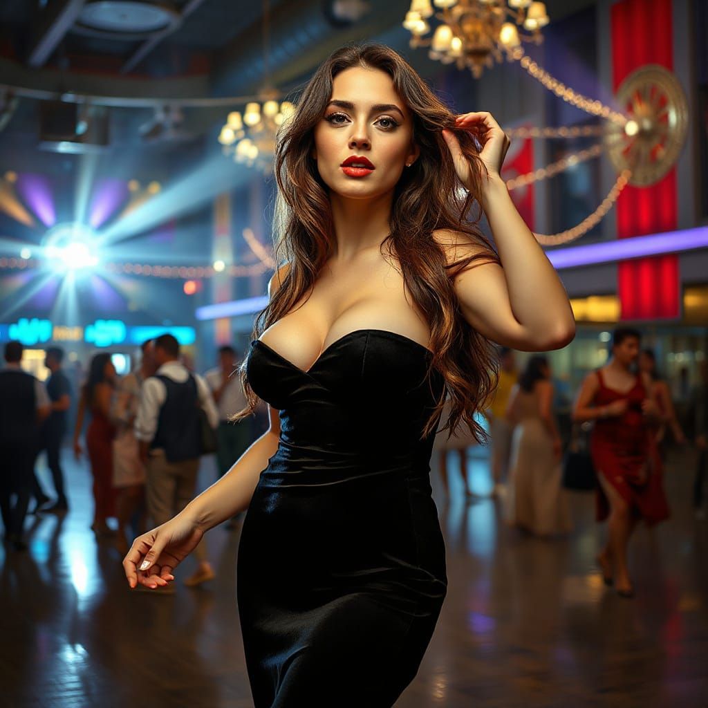 Dancing Woman in Art Deco Style