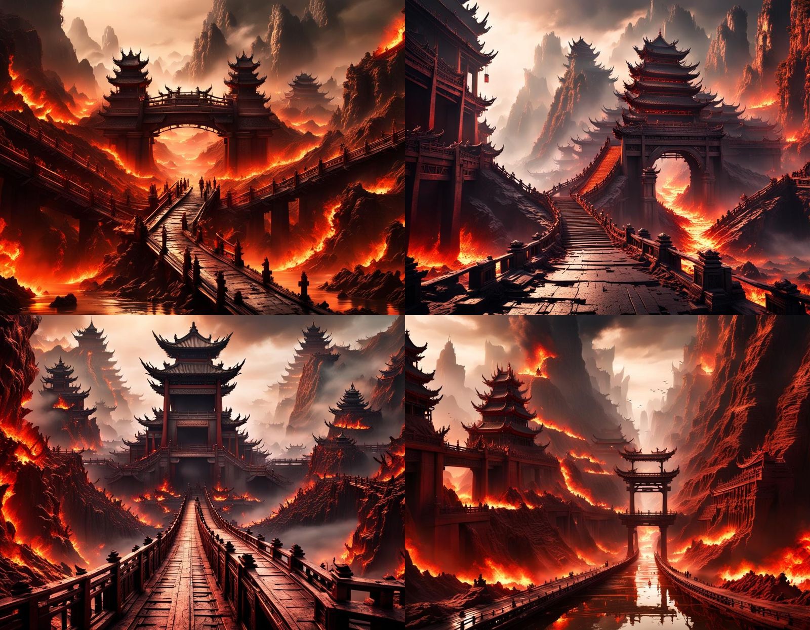 The Broken Bridge of Hell: A Digital Painting