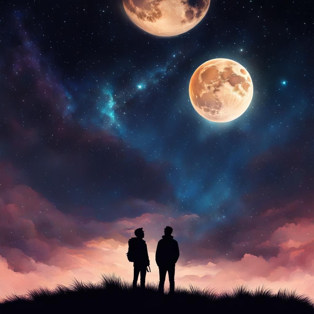 Dramatic Mixed Media Night Sky Art