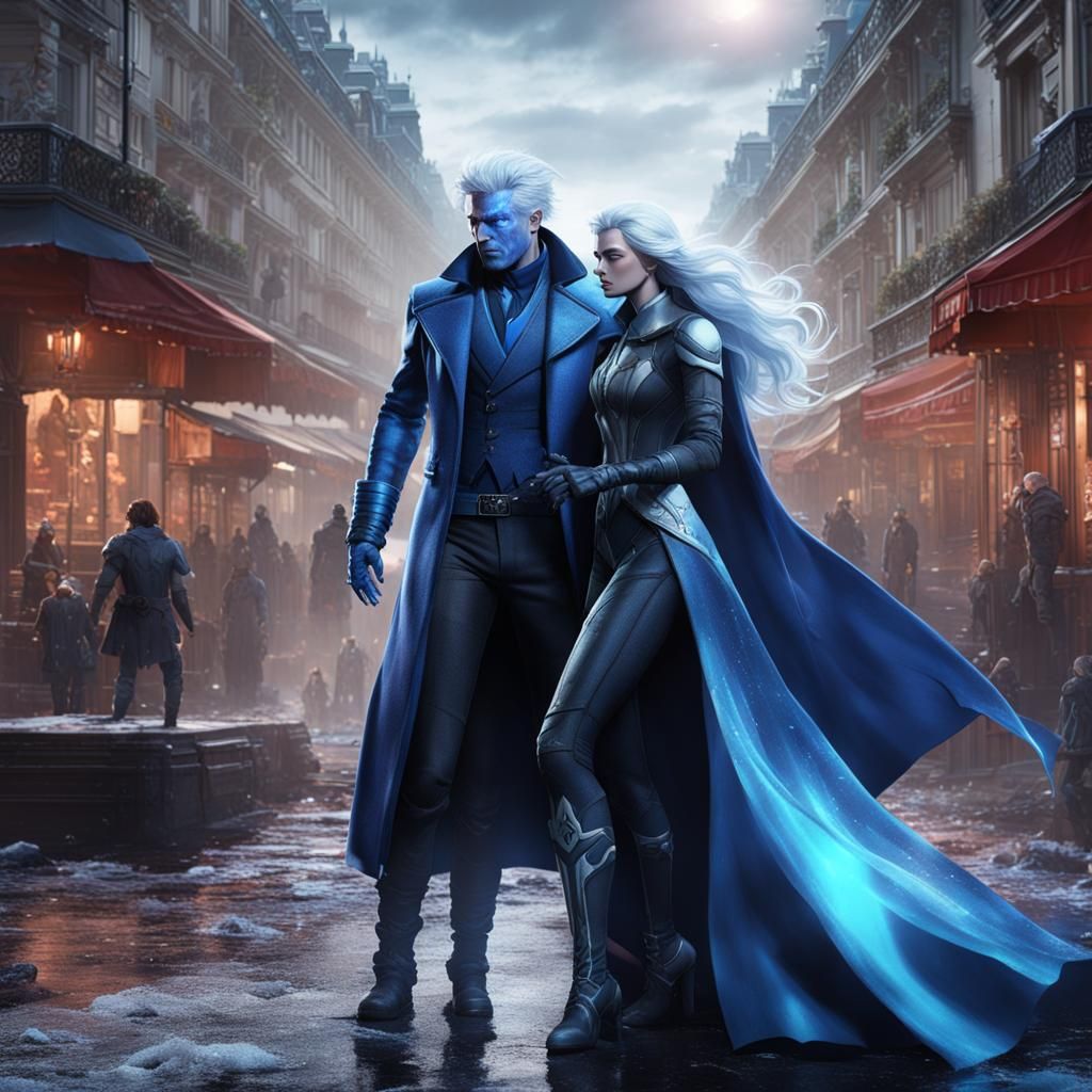 Killer Frost and Gambit in Paris: Fantasy Concept Art