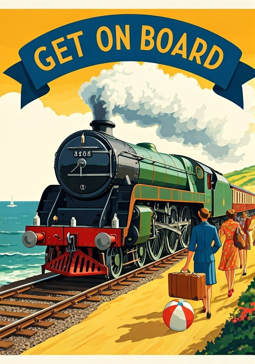 Eastbourne Holiday: A Vintage Railway Poster