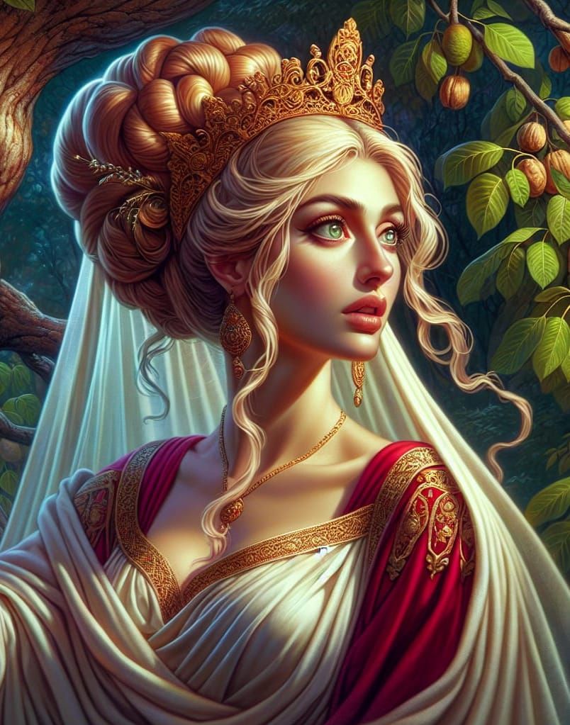 Fertility Goddess Danina in Ancient Grove