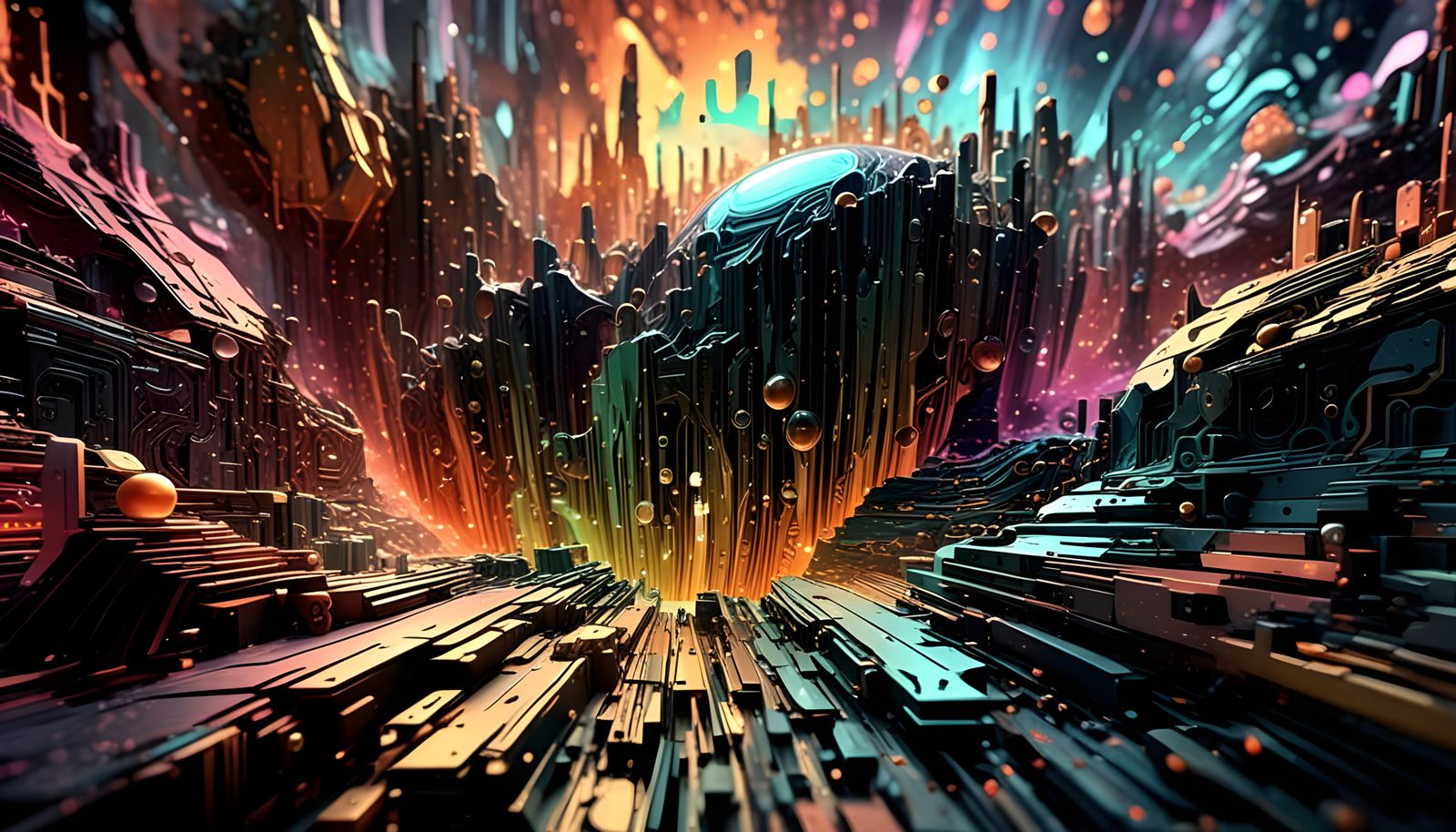 Hyper-Detailed Futuristic Spaceship Transforms in a Vibrant,...