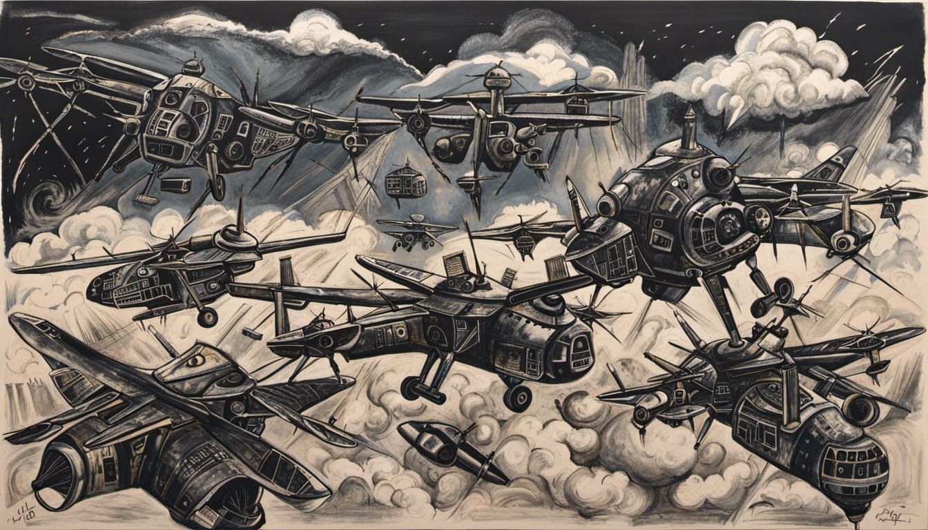 Exploding Drones: An Art Brut Dystopian Vision