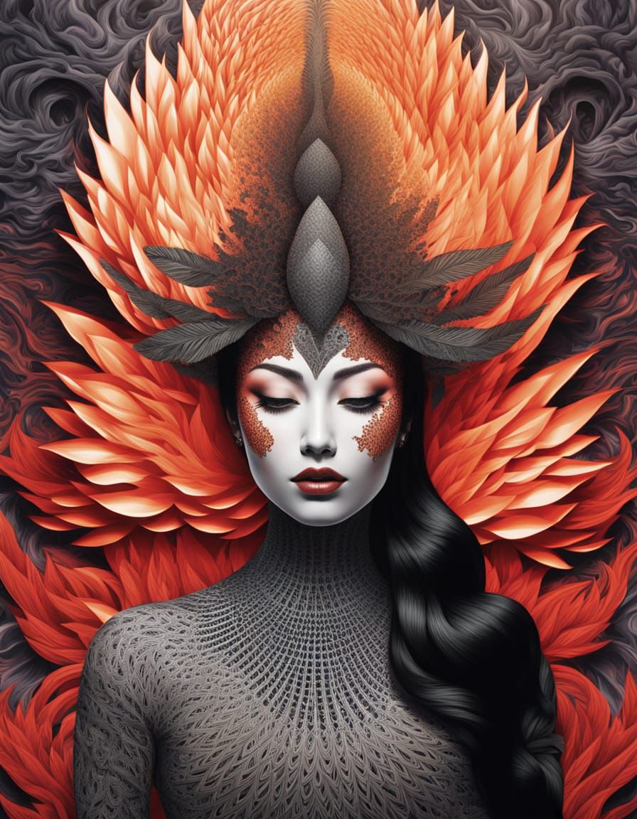 Enigmatic patterns echo in a vibrant shadow dance