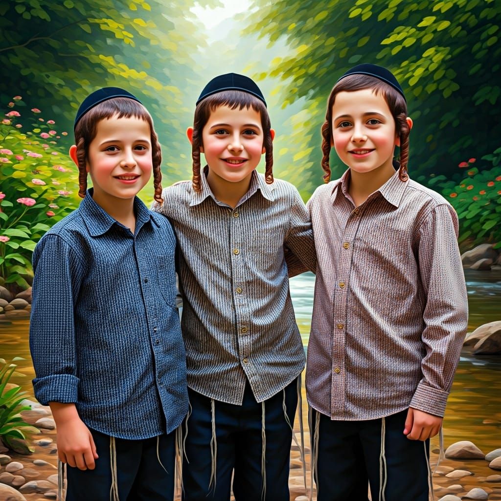 Boys Playing in Carpathian Valley: Cubist Realism