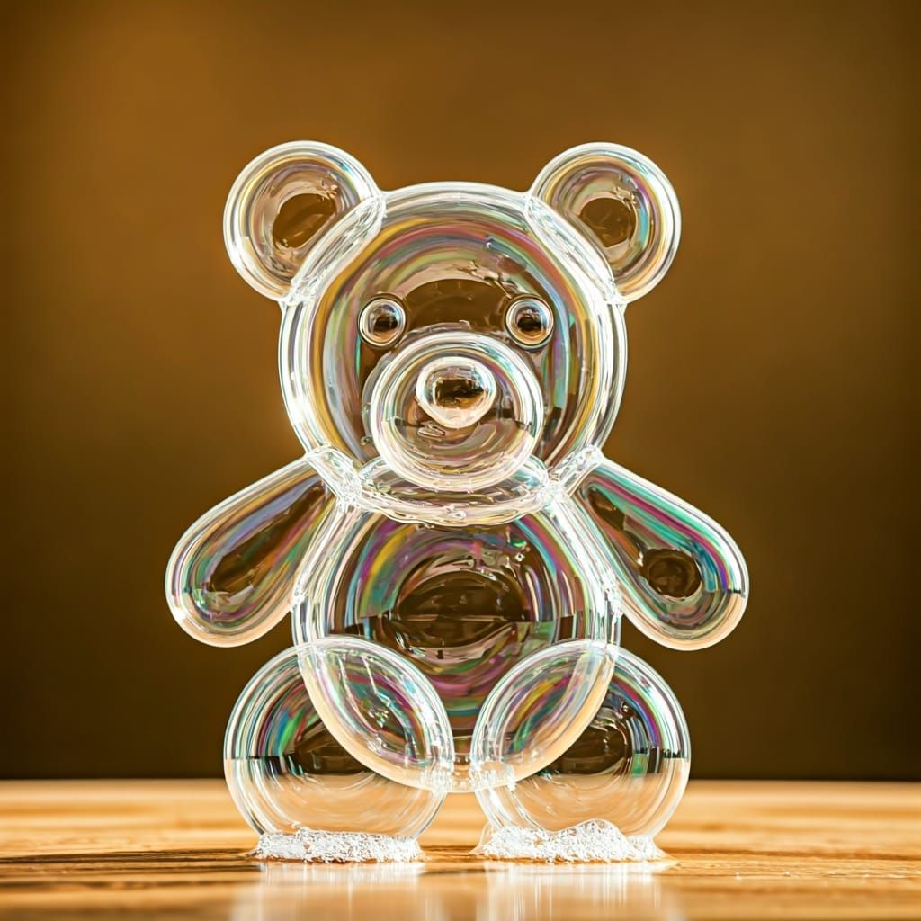 Bubble Bear in Rainbow Hues