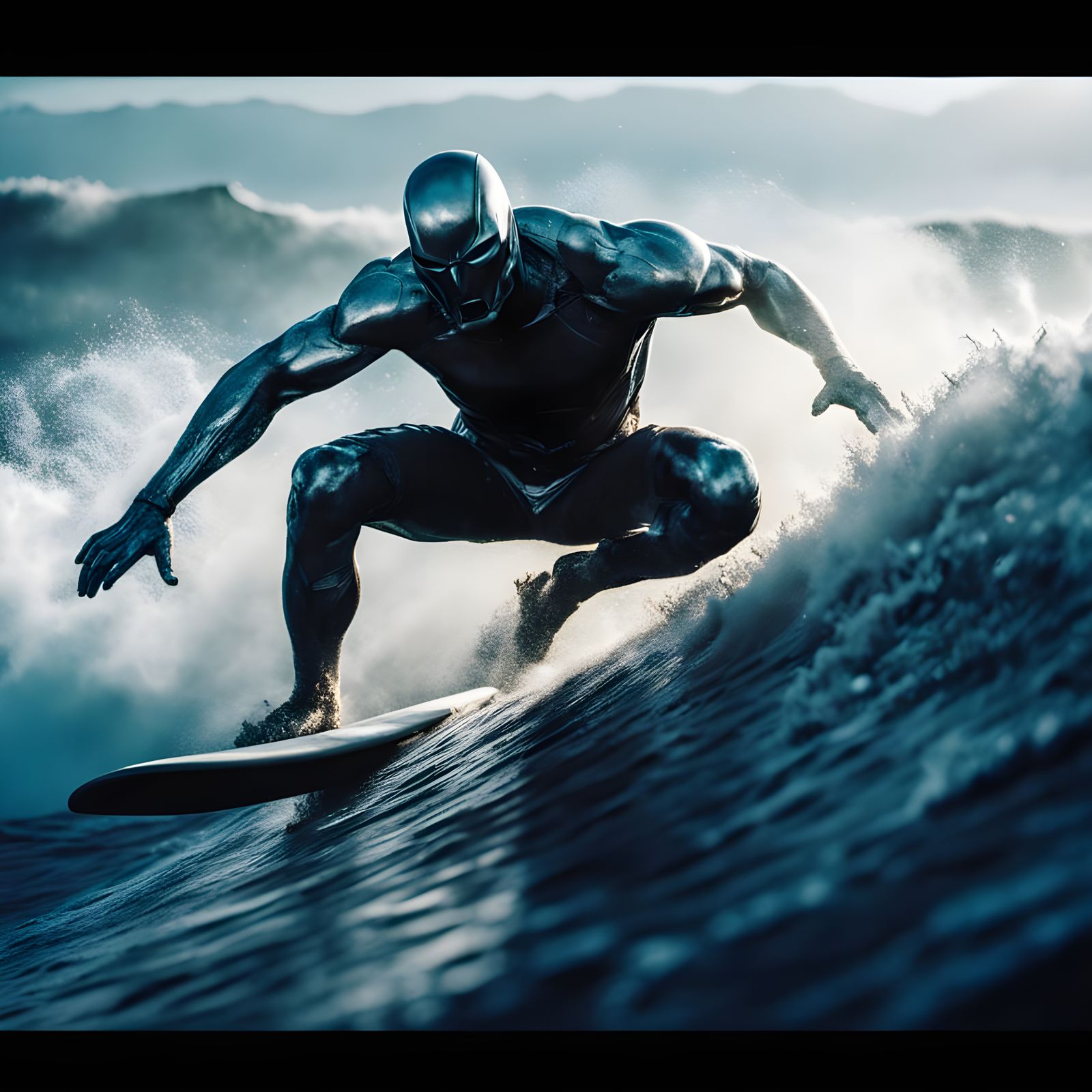 Marvel's Silver Surfer Rides Tsunami in Epic Cinematic Style