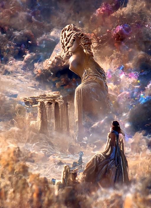 Mystical Regal Figure in Matte Painting Style