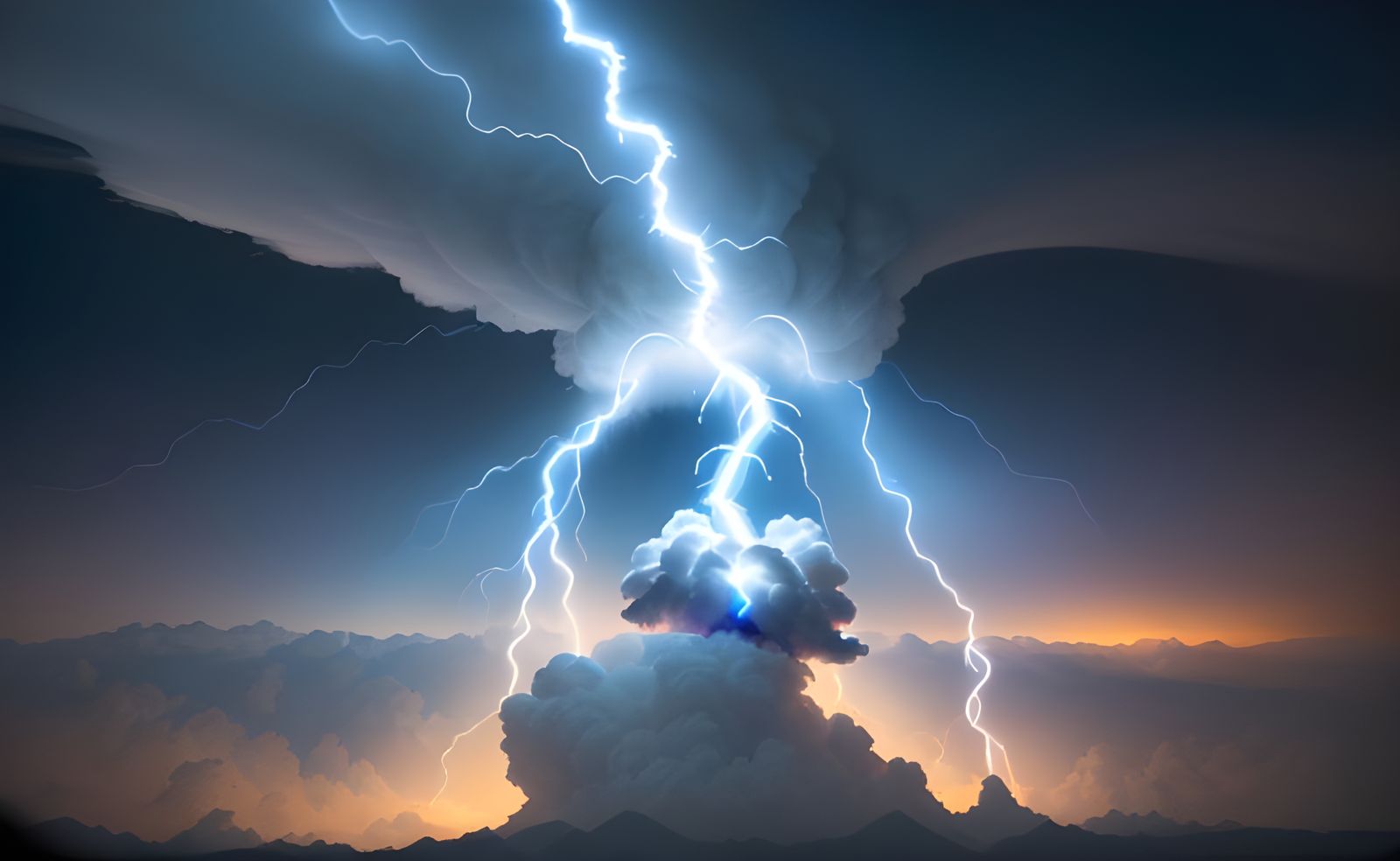 Wizard Conjures Lightning in a Burning Tornado