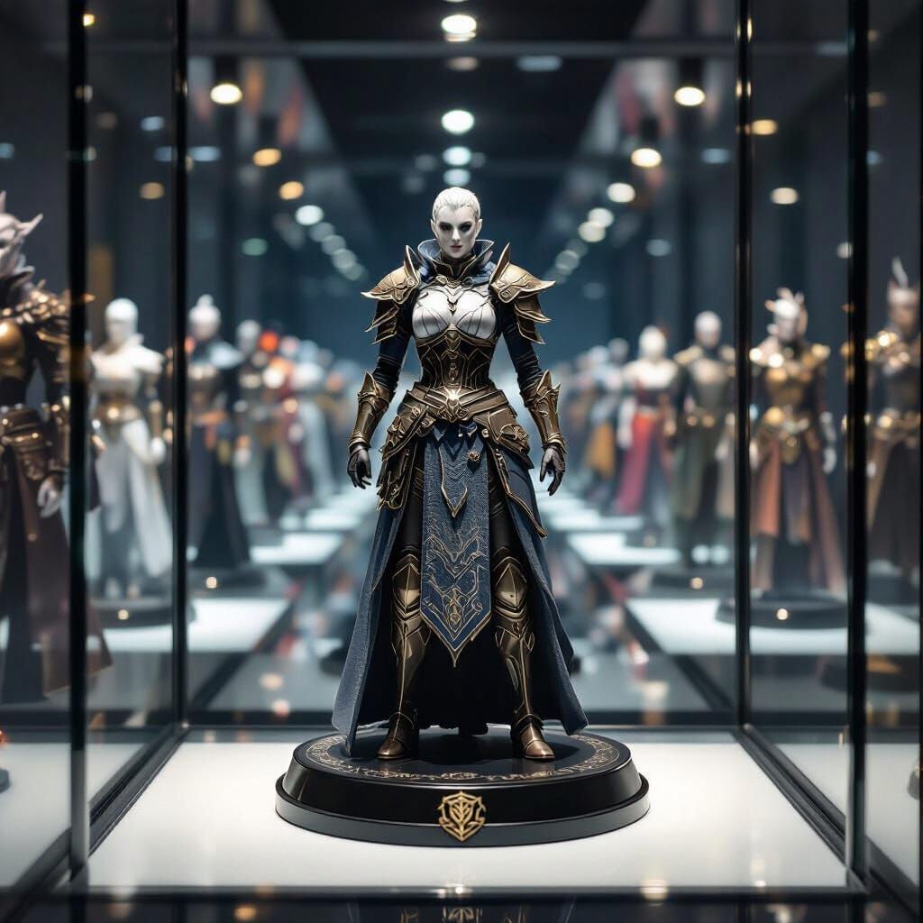 Fantasy Figurine in Museum Display