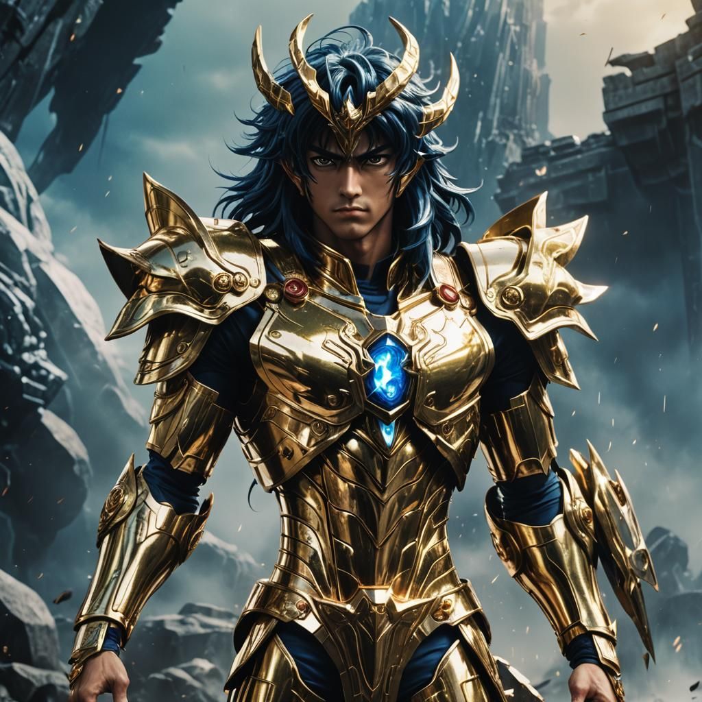 Phenix Knight IKKI, in a golden armor...