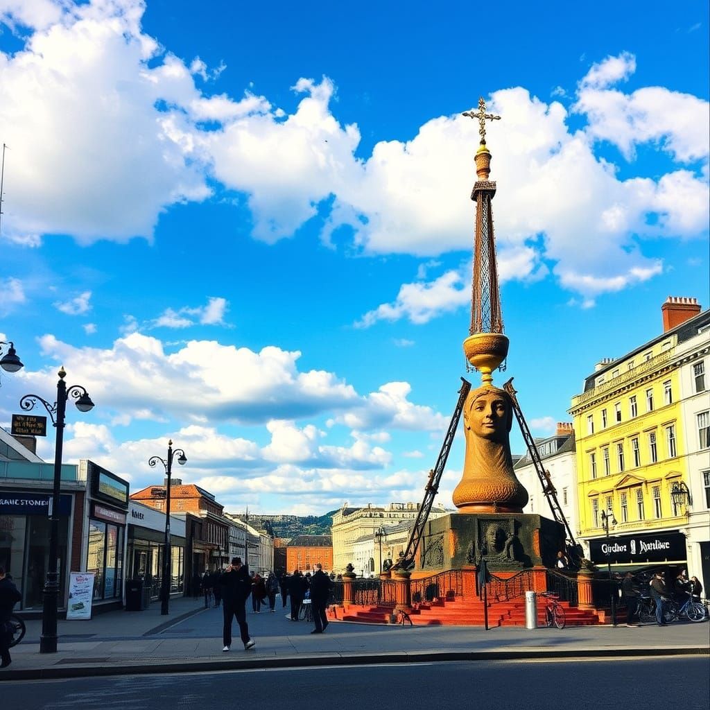 Surrealist London Landscape in the Style of Salvador Dali