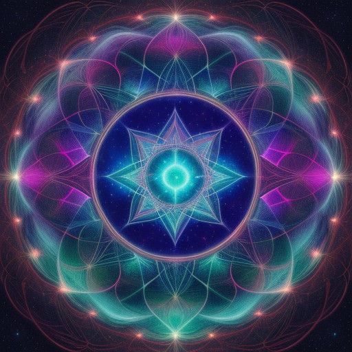 Enchanted Shamanic Being in Cosmic Dreamscape
