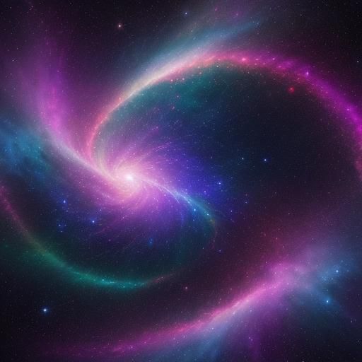 Pink and Purple Cosmic Supernova in Surreal Style