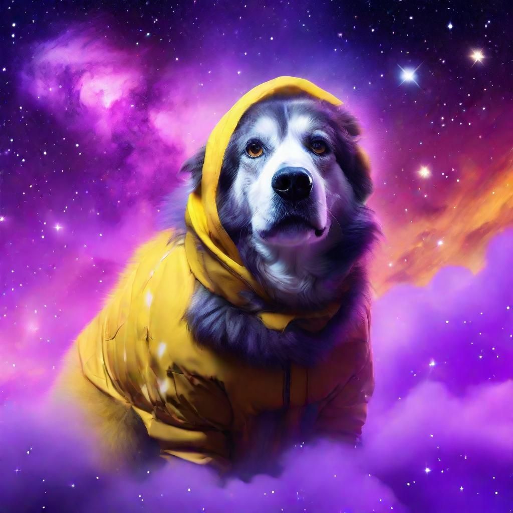 Space Doggo in a Starry Dreamscape