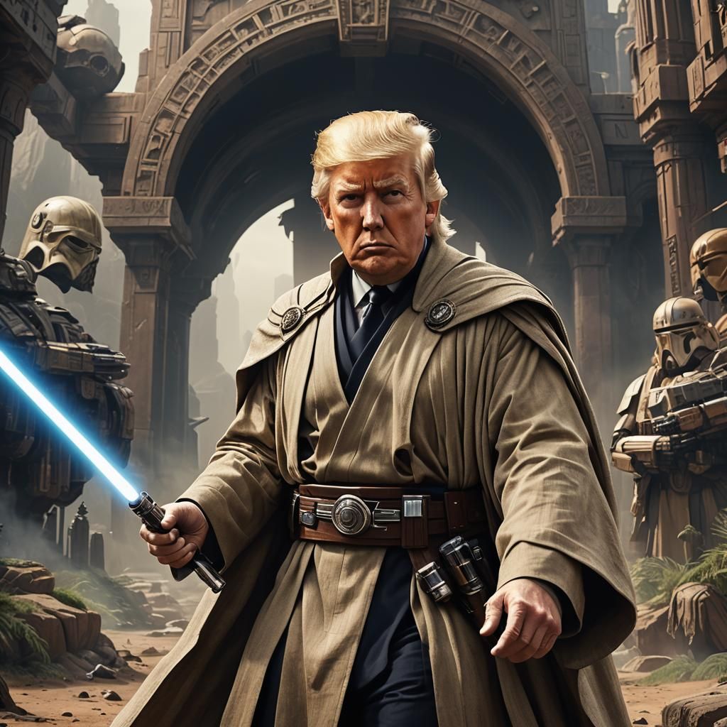 Donald Trump as a Jedi Knight