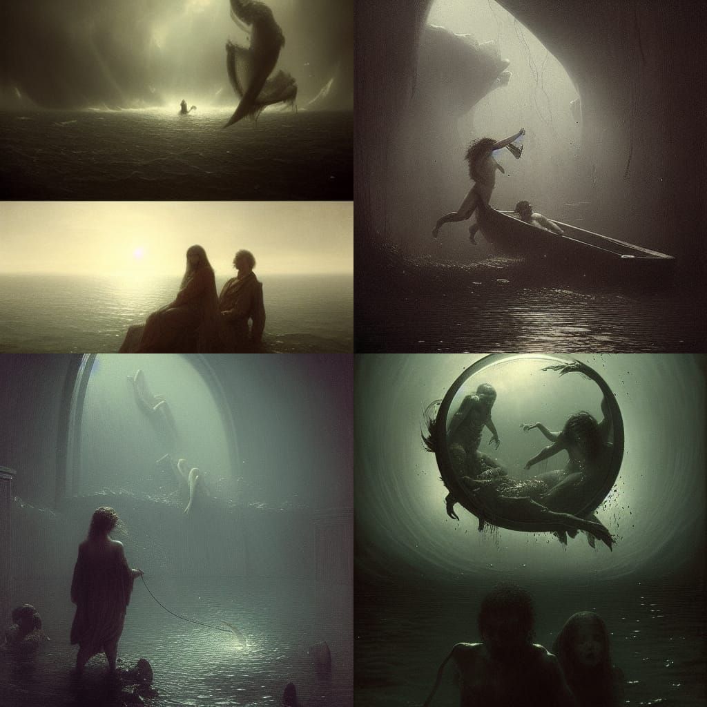 Lost Souls in Fishbowl: Horror Art