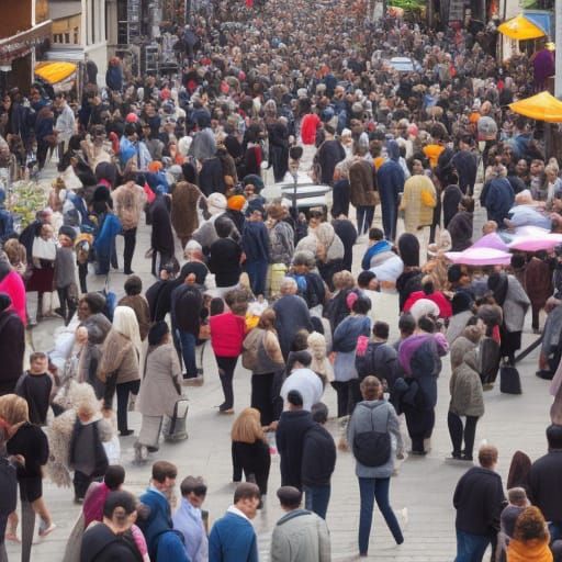 Image of a Bustling Crowd