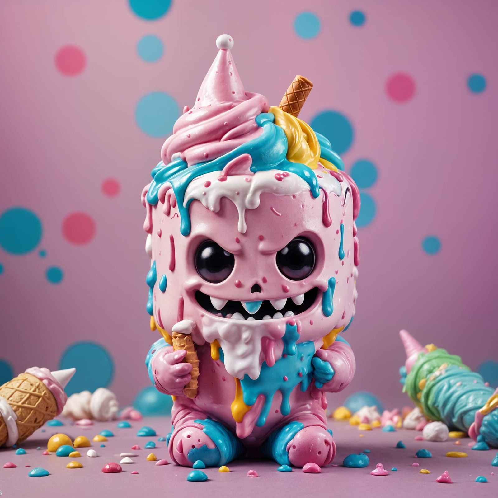Ice Cream Marshmallow Monster Funko Pop Art