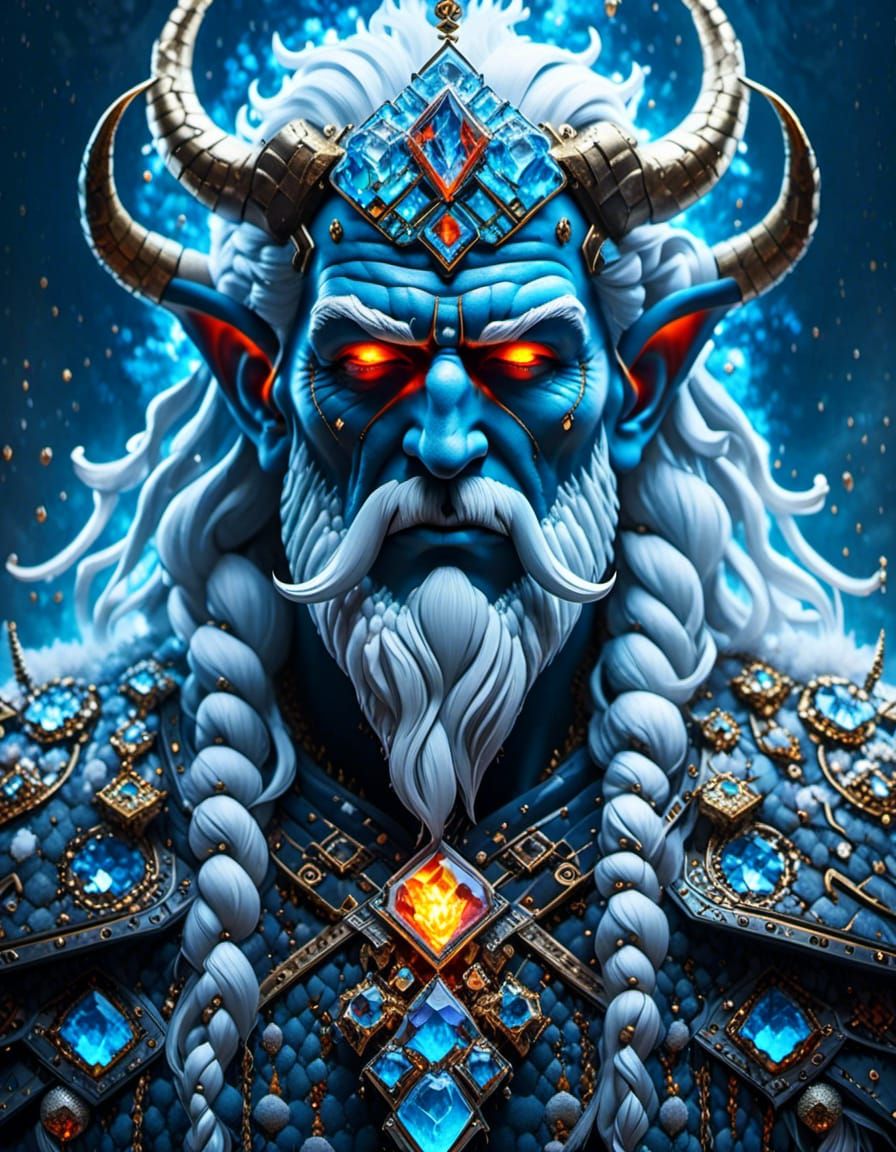 Futuristic Telepathic Viking King in Decopunk Bio-Art