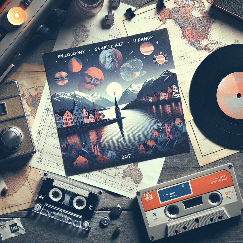 Vintage Music Cover Art Inspired by Norway